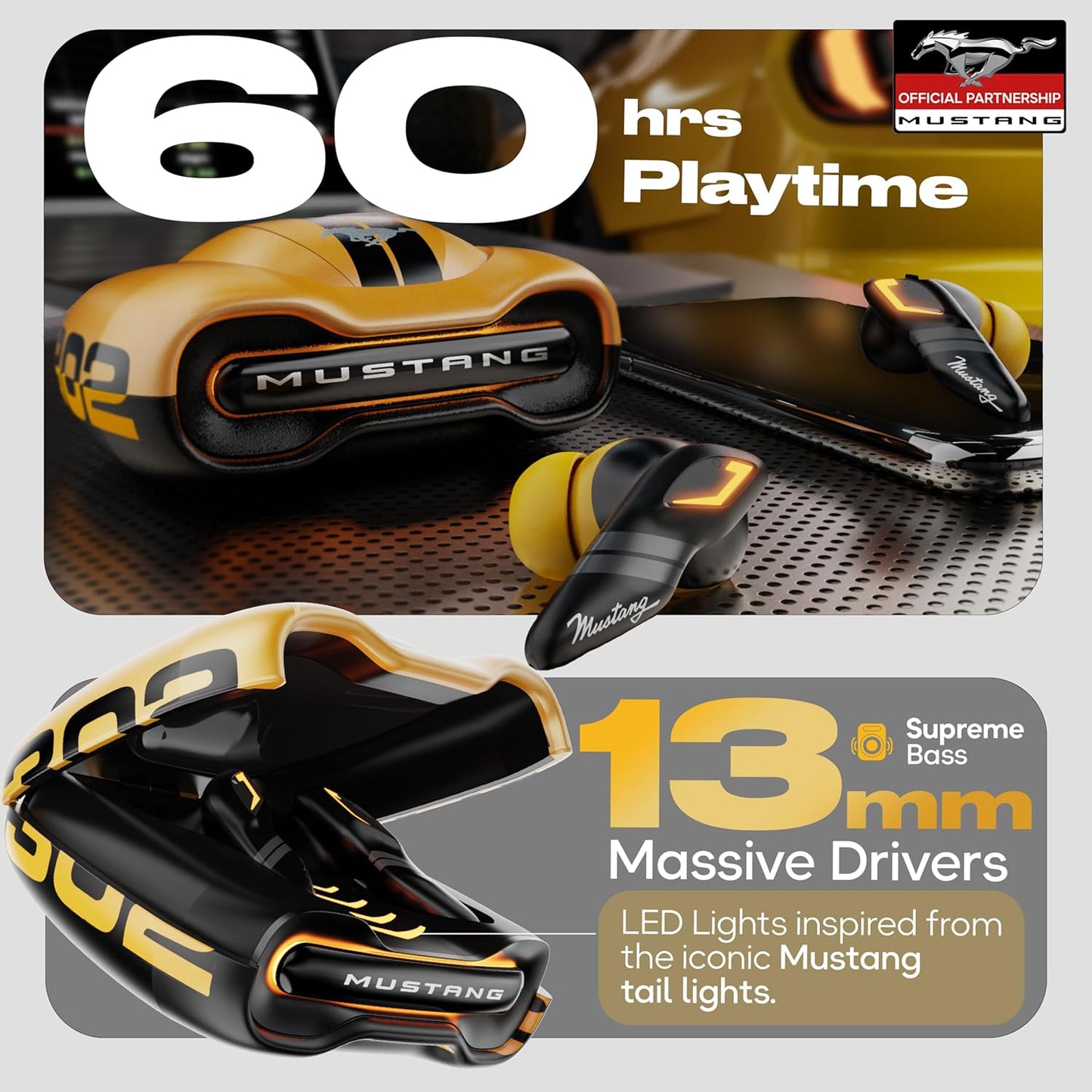 GOBOULT Mustang Torq Wireless in Ear Earbuds with 60H Playtime