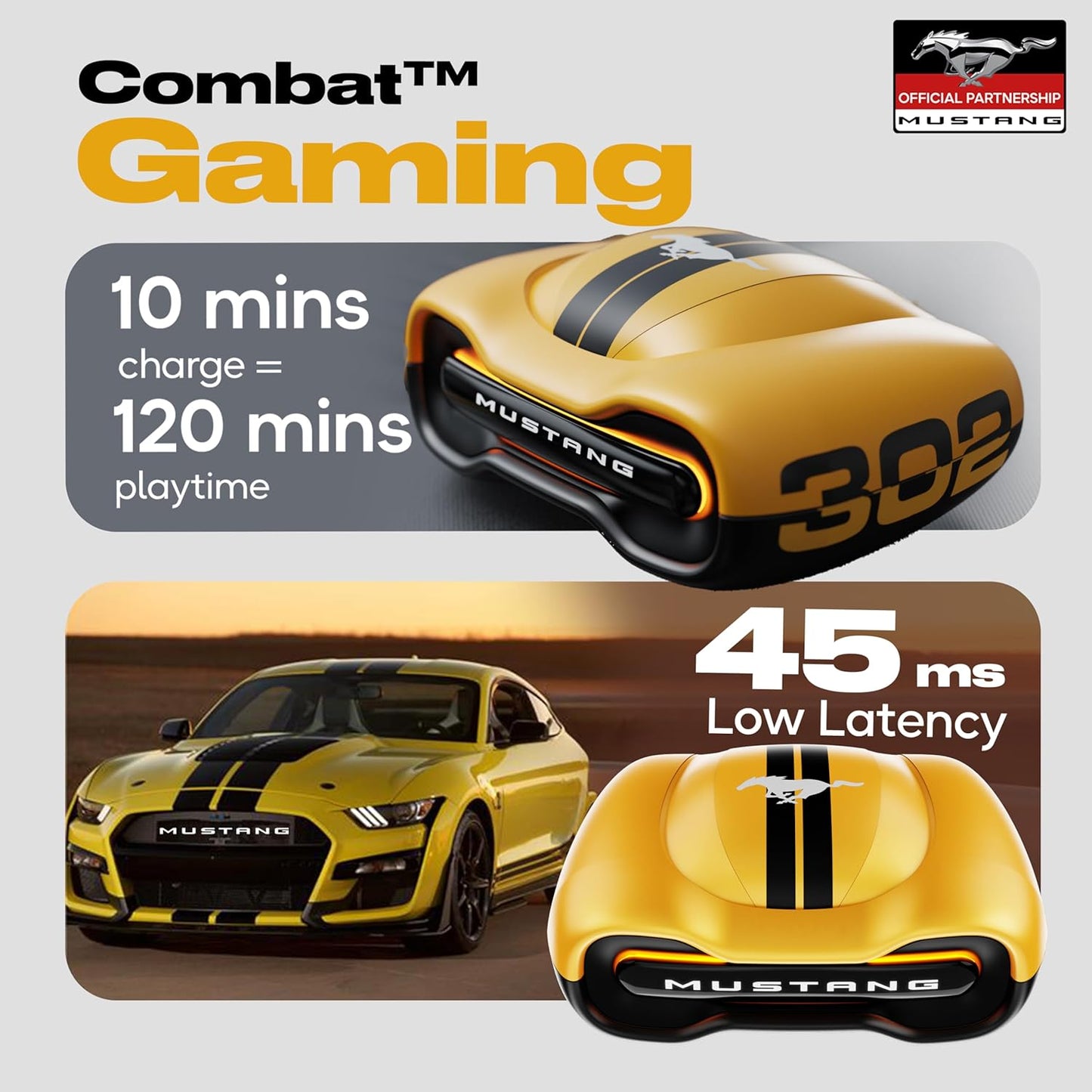 GOBOULT Mustang Torq Wireless in Ear Earbuds with 60H Playtime