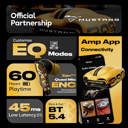 GOBOULT Mustang Torq Wireless in Ear Earbuds with 60H Playtime