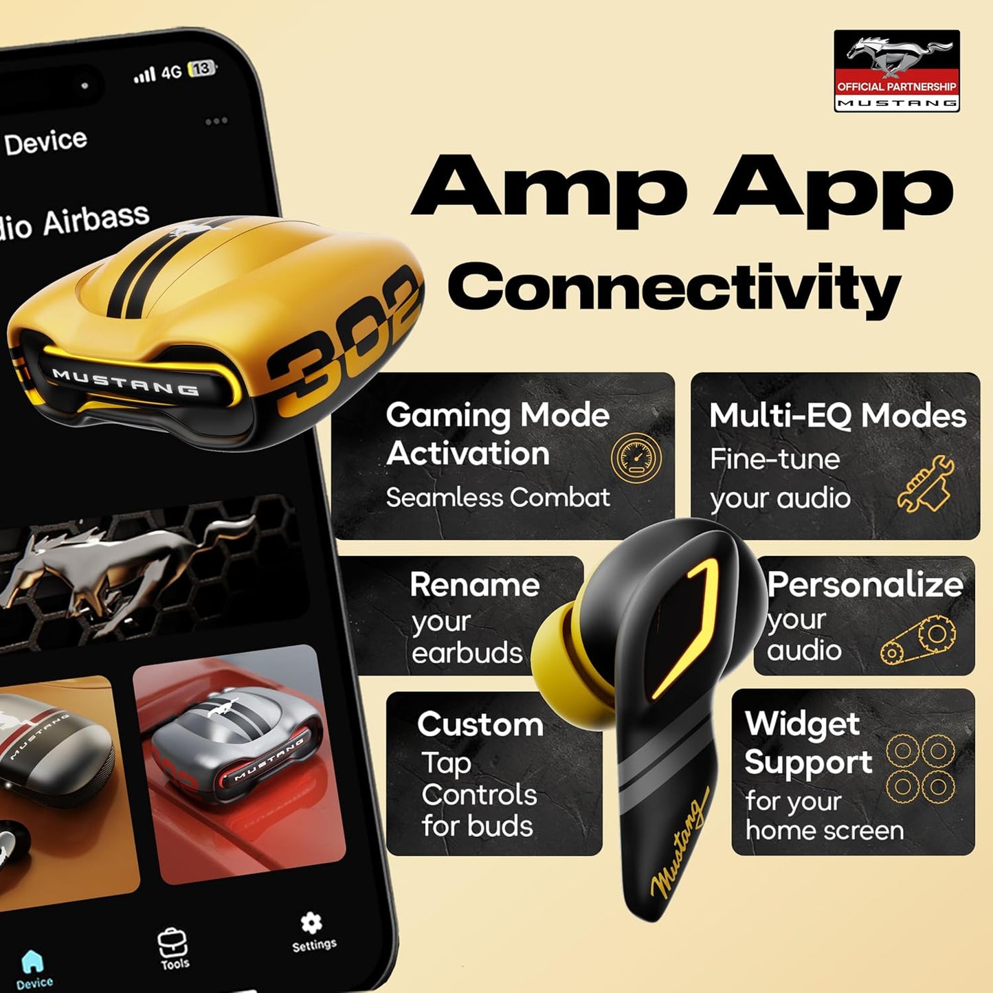 GOBOULT Mustang Torq Wireless in Ear Earbuds with 60H Playtime