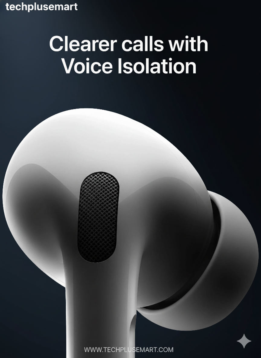 Techplusemart Pro (2nd generation) with 100% Active Noise Cancellation72H Battery, 100% Hassle-Free 6 Month Warranty