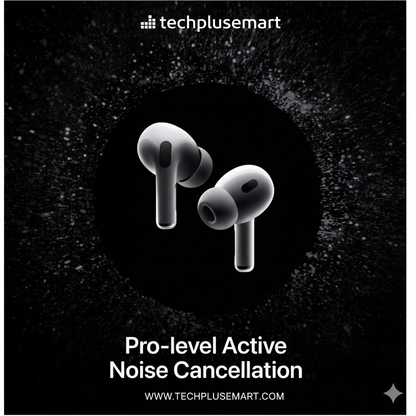 Techplusemart Pro (2nd generation) with 100% Active Noise Cancellation72H Battery, 100% Hassle-Free 6 Month Warranty